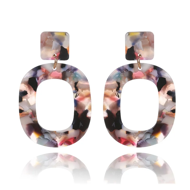 Wholesale accessories jewelry  exaggerated geometry  acetate and plate wild jewelry for women