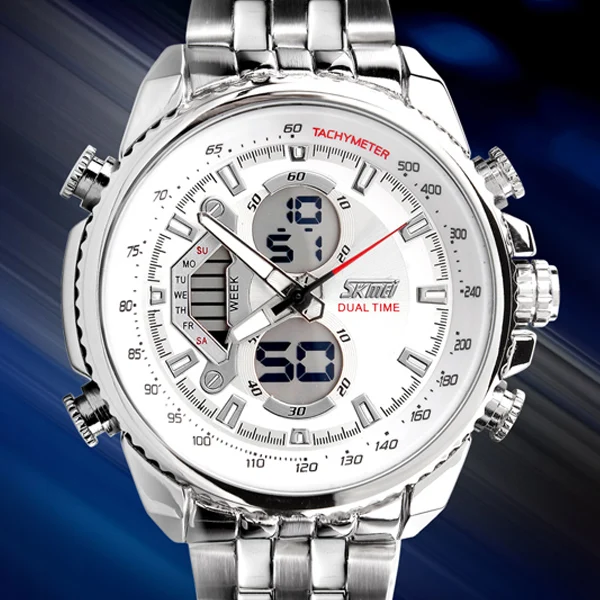 Skmei #0993 french luxury brands stainless steel chain digital wrist watch