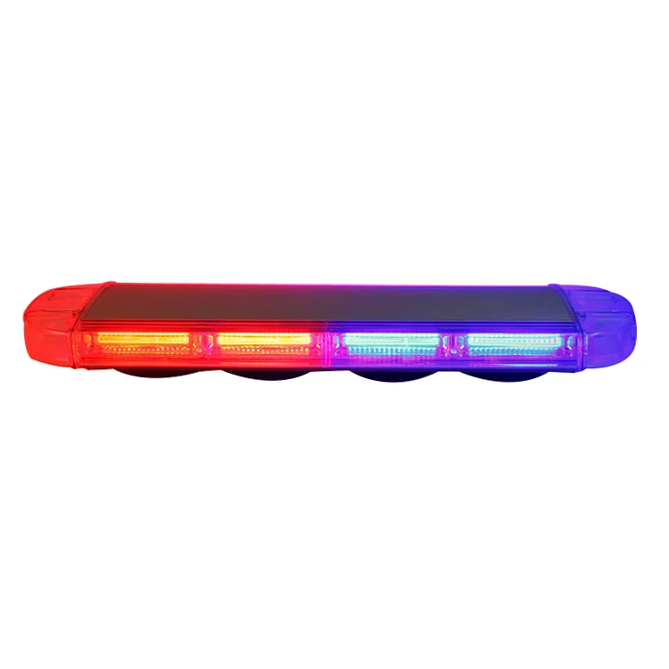 10 LED Red and Blue Strobe Light Emergency Flashing Bar Magnetic Hazard Beacon light 12V-24V