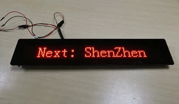bus single color led display for bus stations, route and next stop
