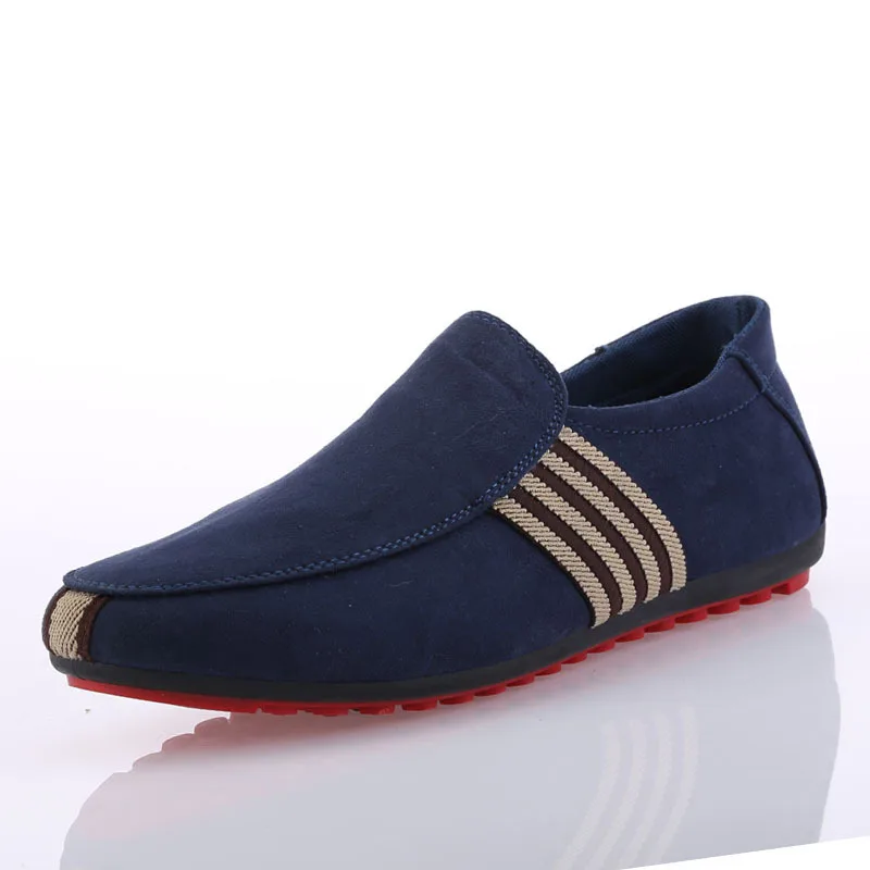 Man shoes walking ventilation casual canvas slip flat shoes