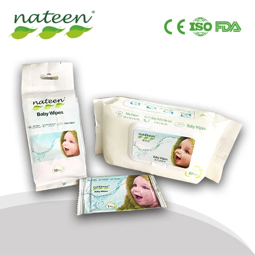 
Organic 100% Purfied Water Natural Baby Wet Wipes without Alcohol 