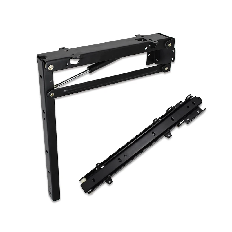 
 Space saving shelf support shoe cabinet wardrobe stool hydraulic buffer hidden folding seat stool bracket  