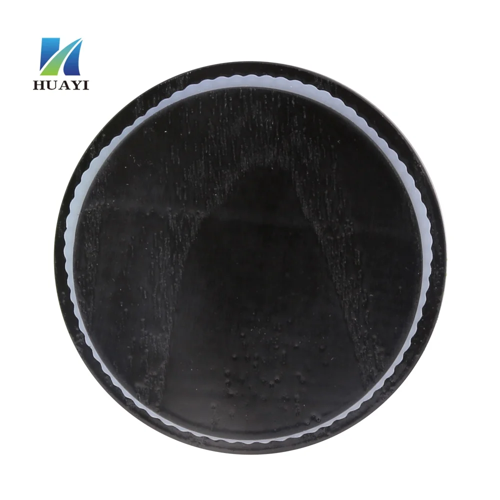 HUAYI Lid Best Price Round Black Bottles Screw Cap for Jars Design Wood for Wooden Antique Style Creative Natural Environmental
