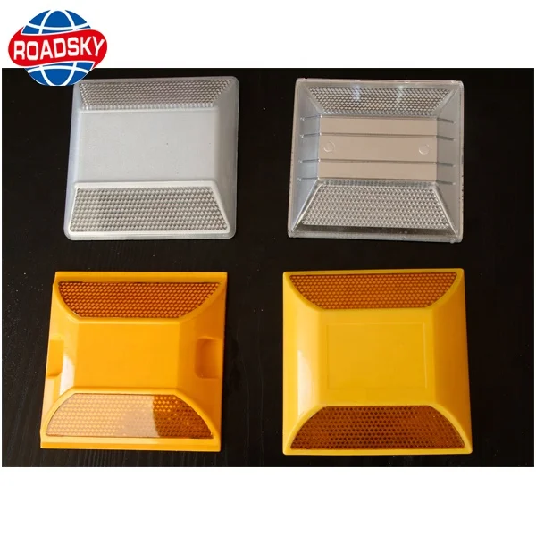 Белые дорожные отражатели кошачий глаз дорожный клей