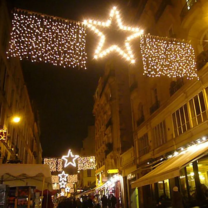 Outdoor LED Large Christmas Motif Across Street Lights for City Commercial Xmas Decoration