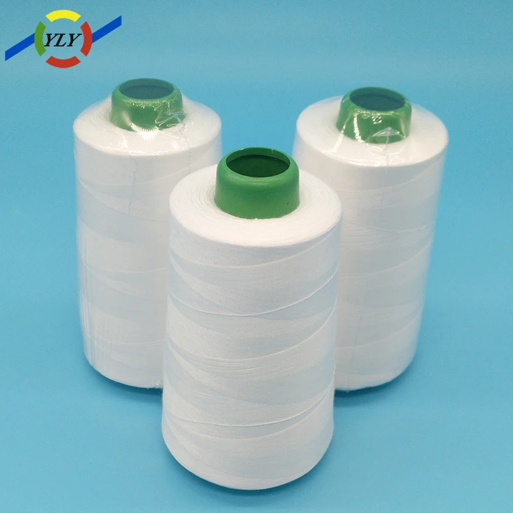 Chinese supplier cotton stock lot raw materials polyester cheap sewing thread 40/2 20/3