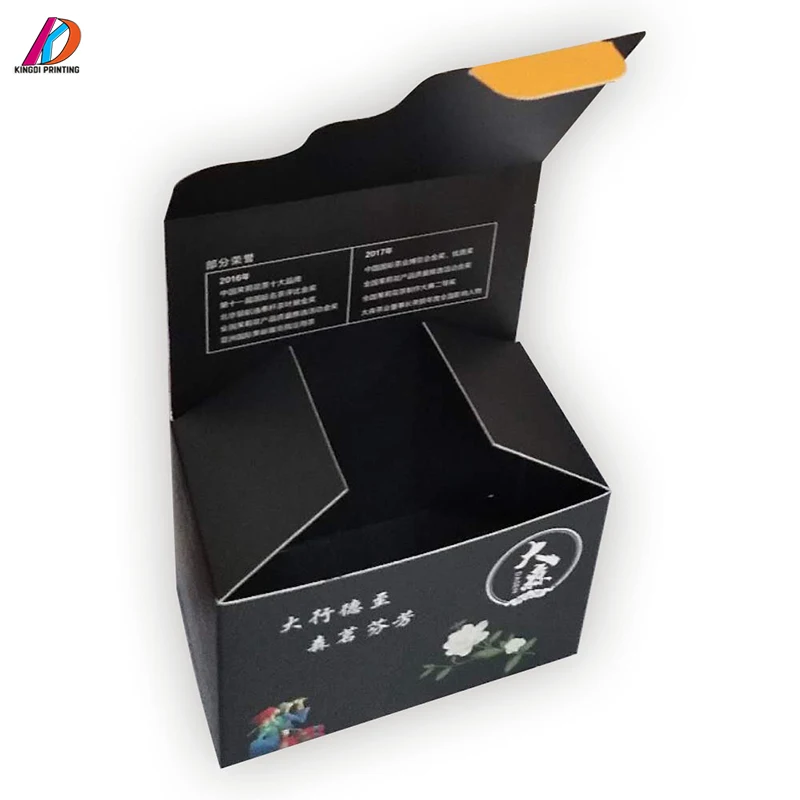 Food grade foldable packaging paper box for tea