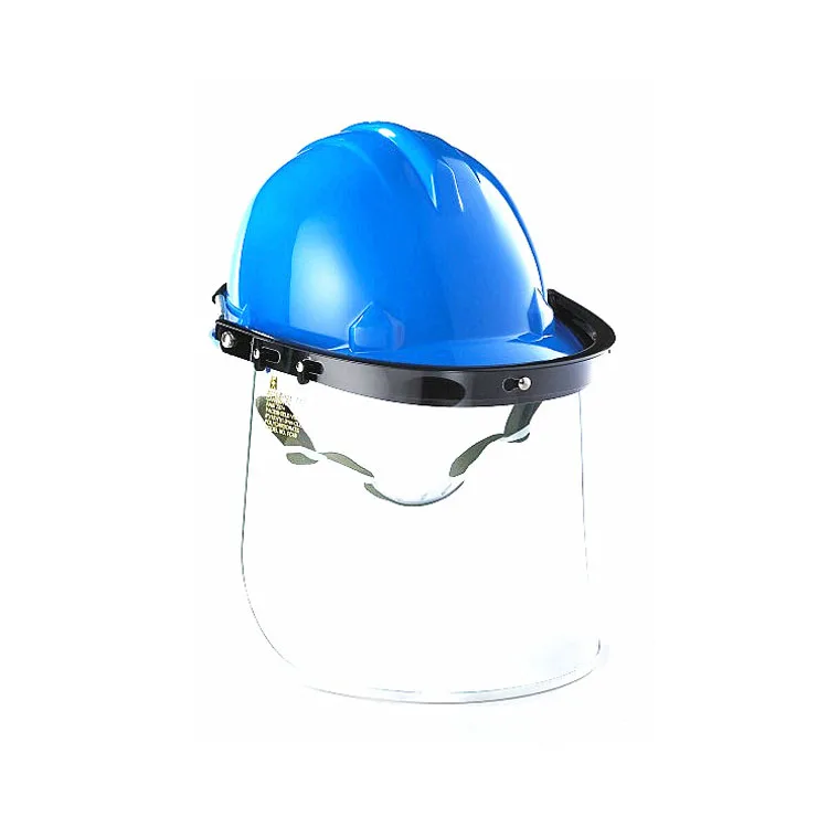 Safety Helmet With PC PVC Organic Dust Proof Visor Welding Face Shield