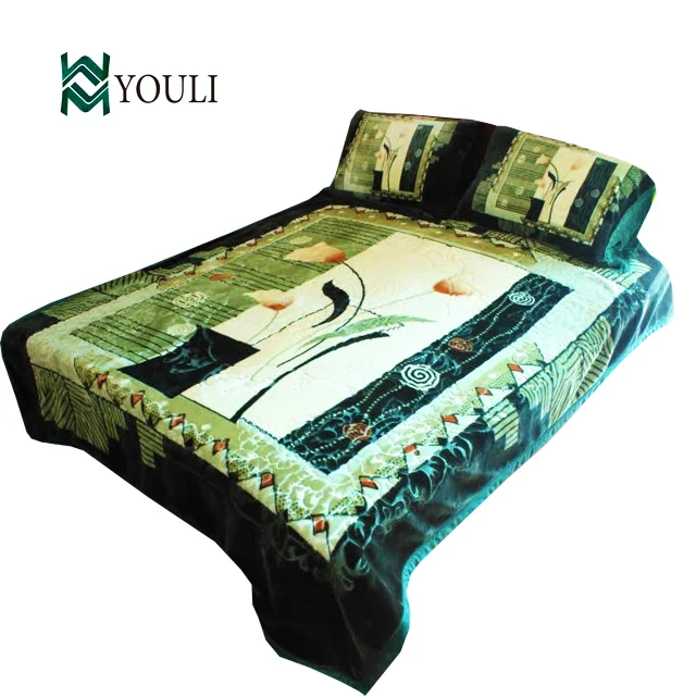 blanket 3 pc  4 pc   5 pc  100%polyester thick super soft 8kg 5kg for winter with pillow and bedspread
