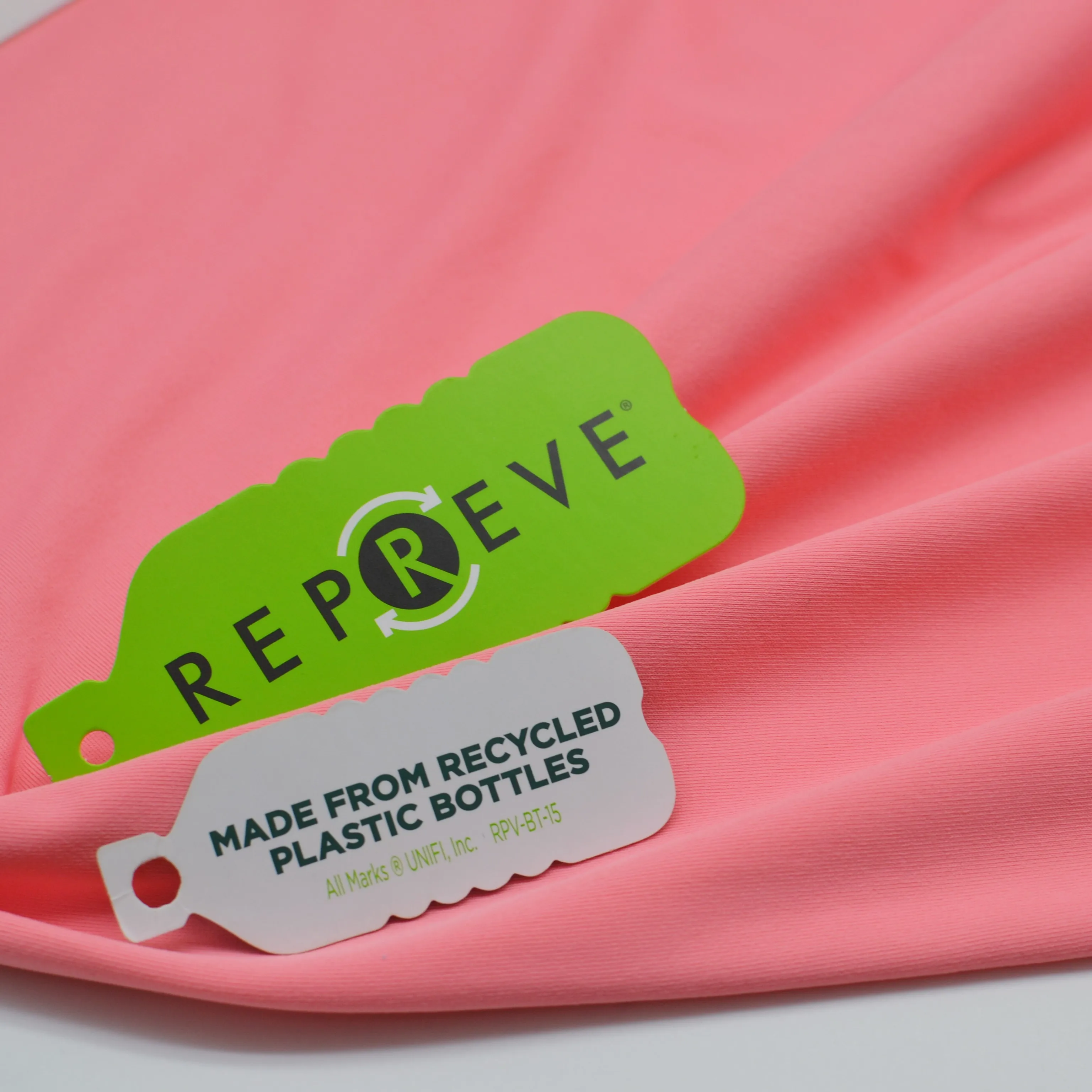 REPREVE 92% recycled polyester 8% spandex single jersey fabric for sportswear