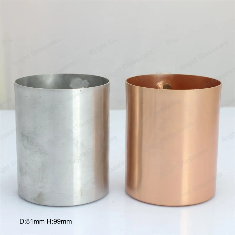 Цилиндр из латуни, свечи, алюминиевый подсвечник чашка