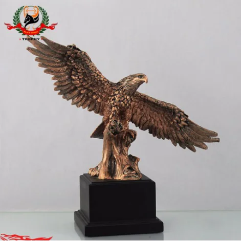 Copper Eagle Statue Trophy Resin Material Figurine Eagle Award Trophy