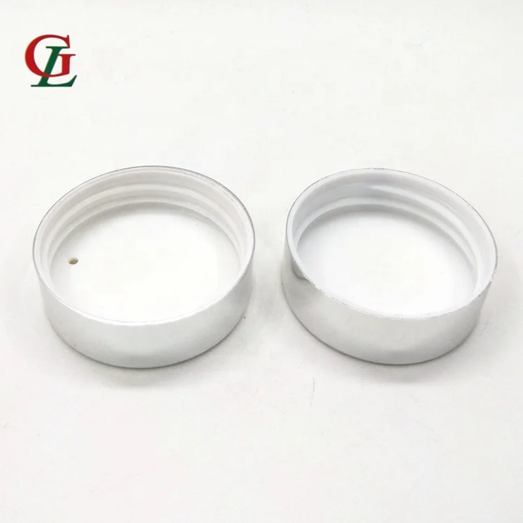 Wholesale food grade 38mm shining mental  cap, bright silver aluminum  plastic pill bottle cover
