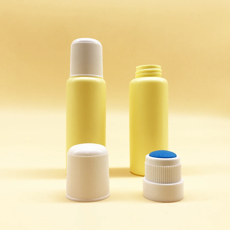 
Medical HDPE 2oz plastic 60ml cleaning glass bottle with sponge applicator 