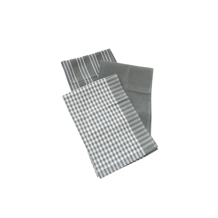 International popular color classic kitchen towel three piece set in stock