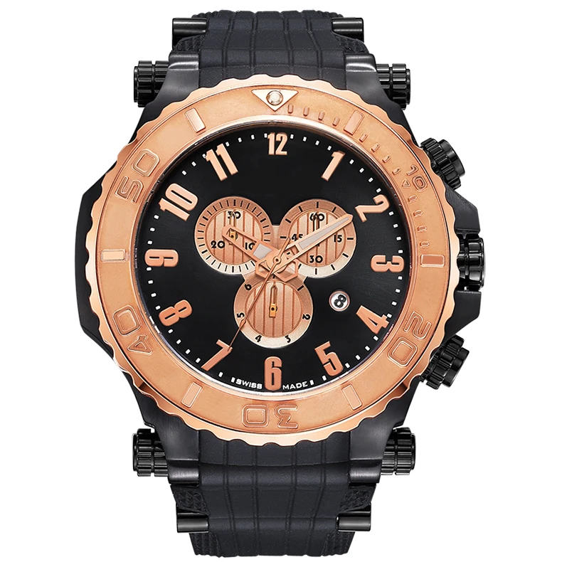 China Wrist Watch Manufacture Accept Custom Logo Fashion Branded Stop Chronograph Sports Watch for Mens