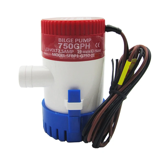 Singflo 750gph electric bilge pump with float switch/submersible bilge water pump 12v 24v