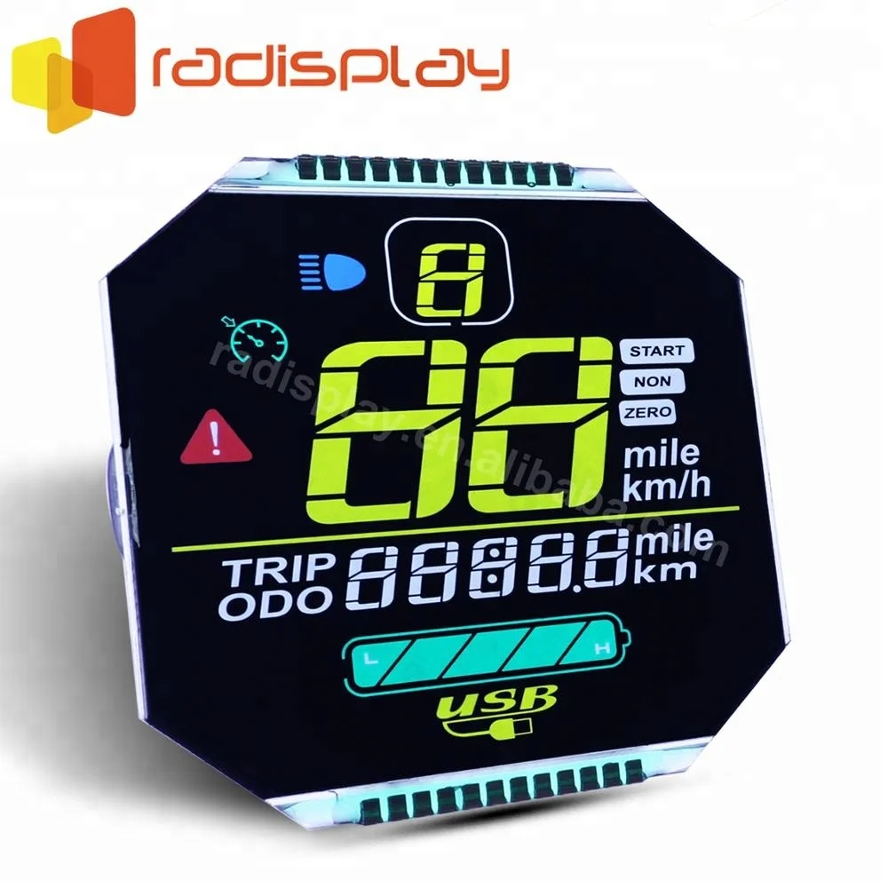 Custom Electric Vehicle Motorcycle Lcd Display For Speedometer