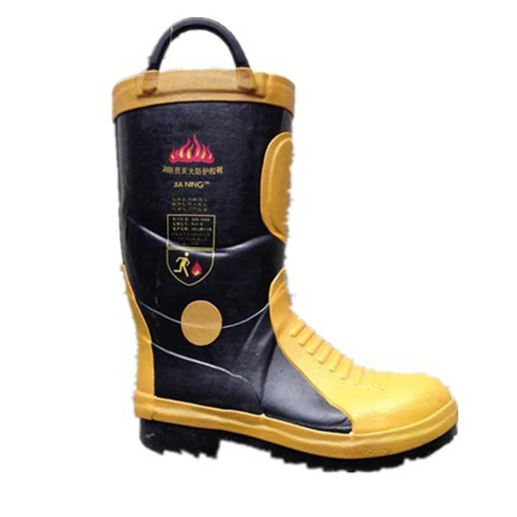 wear well high quality yellow fireman rubber boots safety boots