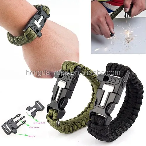 Fashion New design with fishing line/hook 550 paracord survival kit/bracelet for outdoor wilderness survival