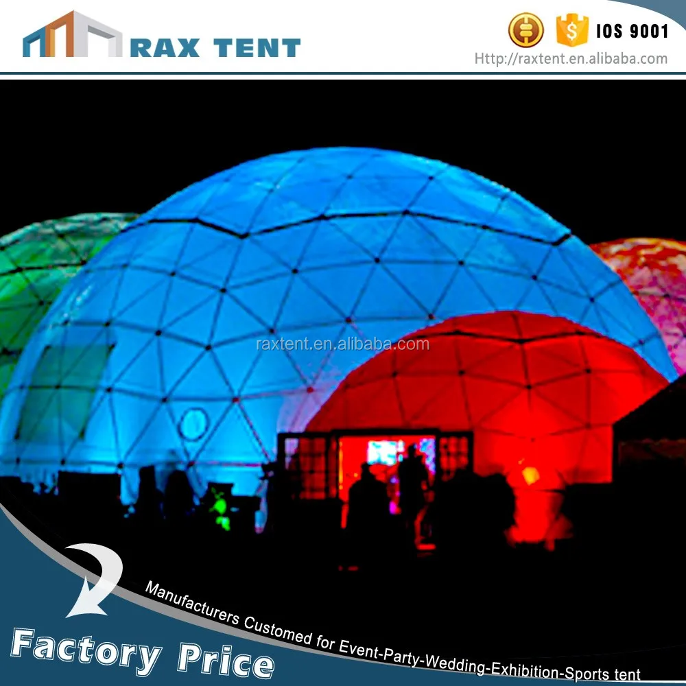 30~80m Clear roof wedding tent geodesic dome prefab glass dome house supplier in China