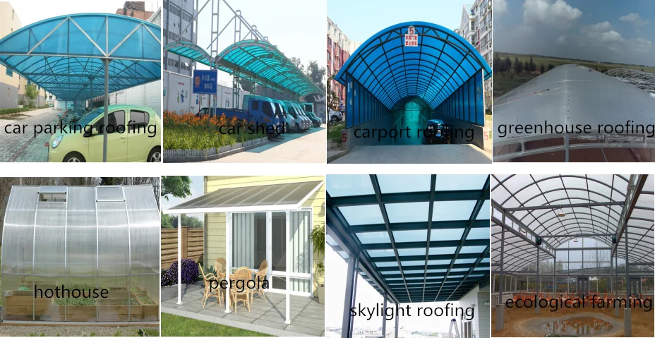 Sabic сырья поликарбоната lexan гофрированные твердых skylight 0.8 мм