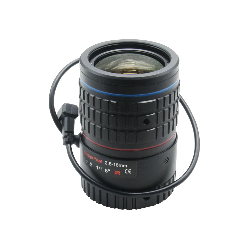 high resolution F1.5 3.8mm to16mm zoom 8 megapixel CS Mount cctv lens