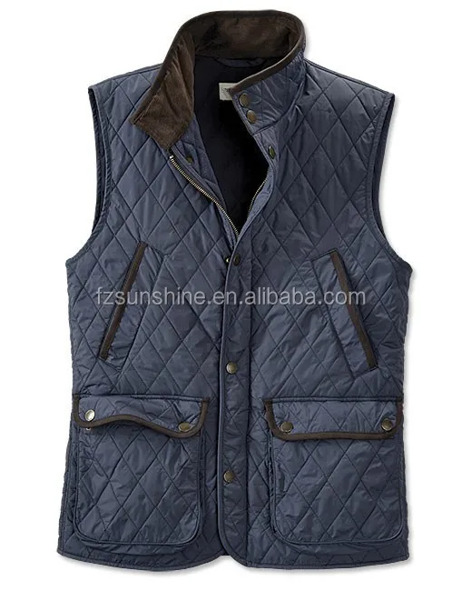 2016 Diamond Quilted Mens Sleeveless Jacket