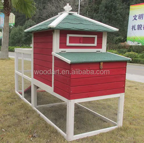 New design wooden Hen chicken coop wood with run for sales