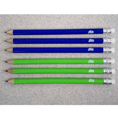 dark blue colored wooden lead erasable pencils bulk with earser