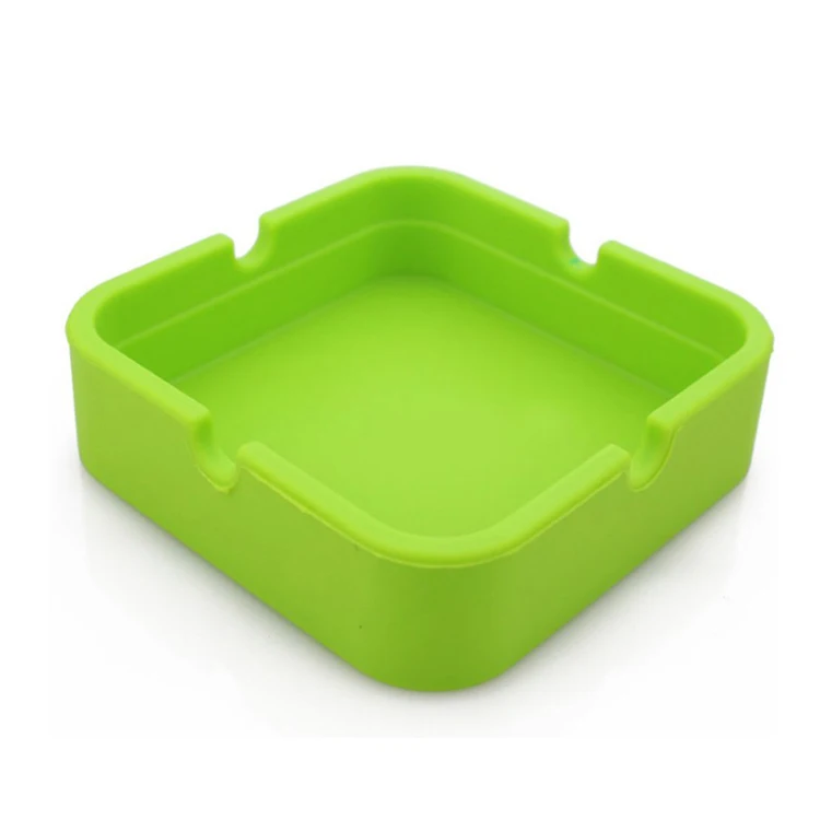
Wholesale Colorful Heat Resistant Square Silicone Ashtray Eco-friendly unbreak cigar smoking tobacco pocket ashtray for car 