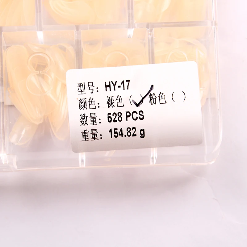 Chinese factory salon manicure fingernail tip base color false nail