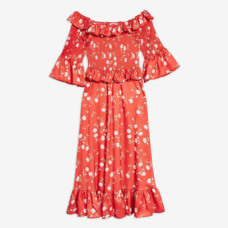 Long Maxi Elegant Lady Summer Printing Pattern Clothing High Fashion Custom Women Chiffon Floral Dress