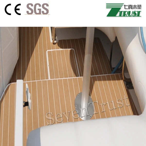 PVC marine synthetic teak deck 100% PVC material ship soft deck