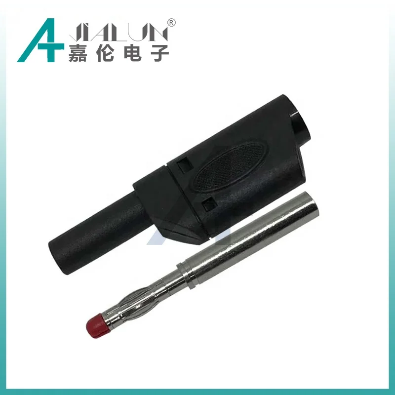 JIALUN 5PCS Stackable 4mm Male Banana Plug High Voltage Brass Banana Plug