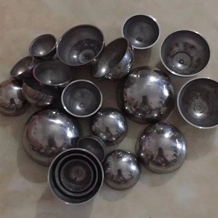 manufacture stainless steel half round hollow ball for decoration