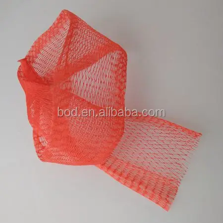 Plastic elastic mesh bag for oranges fruit
