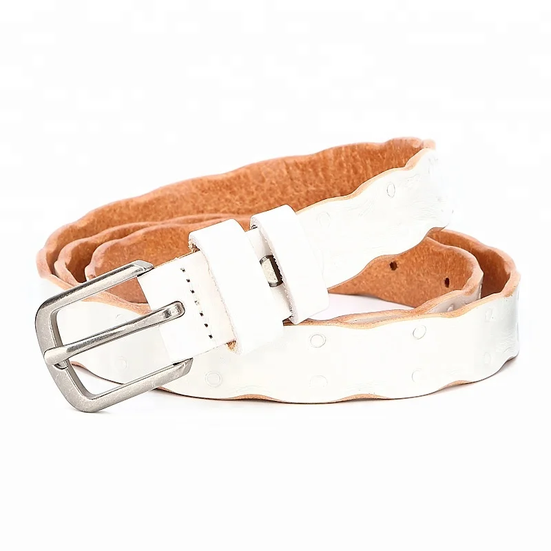 Luxury Embossed Dress Designer Ostrich Leather Belt for woman