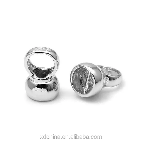 XD S1091 для жемчужного ожерелья шнур 925 стерлингового серебра веревка конец застежка ожерелье хвост серебро