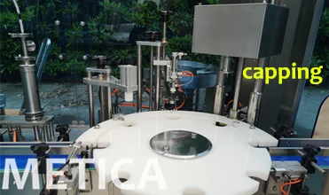 New condition automatic glass bottle with ROPP cap washing closing and labeling production line in Shanghai factory