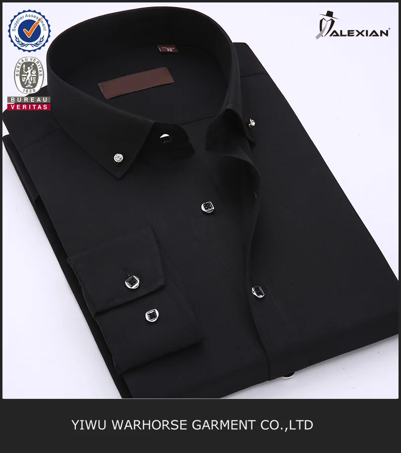 2021 Get Free Sample Contrast Color Collar and Cuff  Solid Custom Slim Fit Dress Shirt for Men