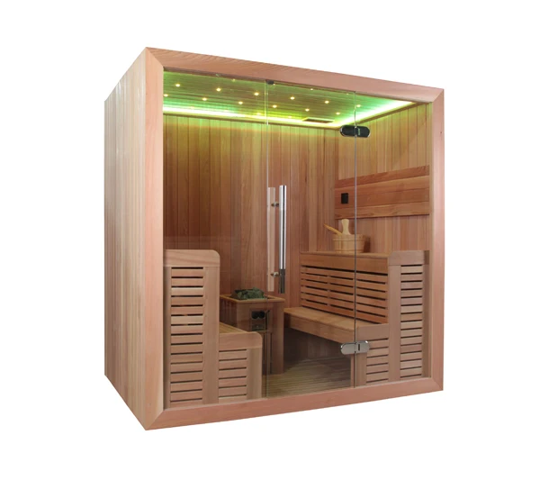 2 meter hexagon Finland solid wood outdoor sauna steam room