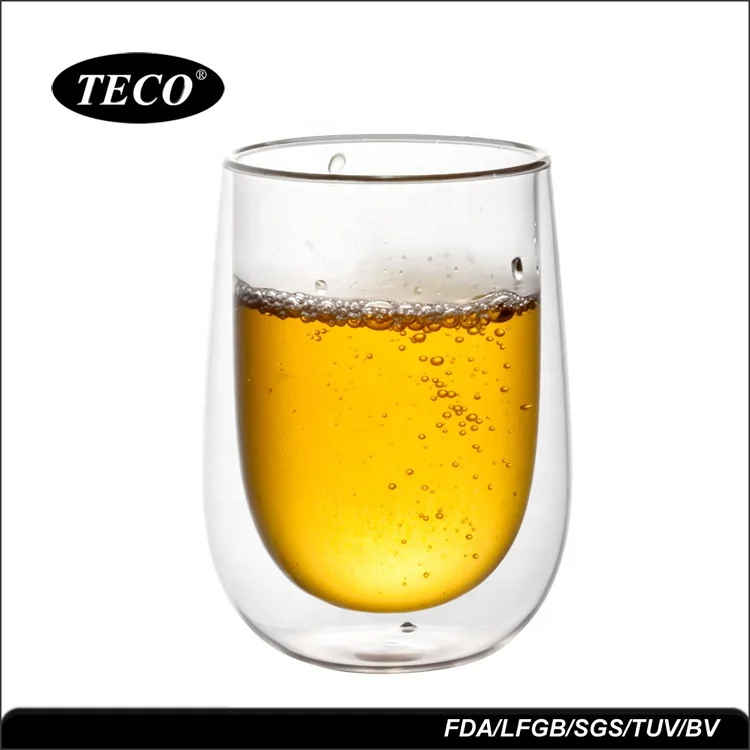 
250ml /350ML/450ML Hand-made Custom Heat Resistant Glass Double Wall Coffee Cup 