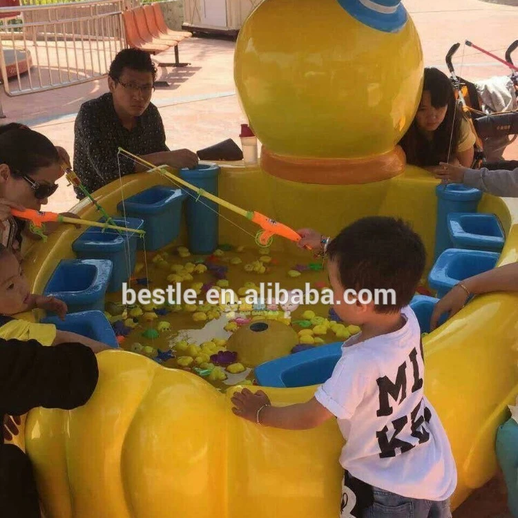 China Factory Fiberglass duck fishing pond games with fish rods