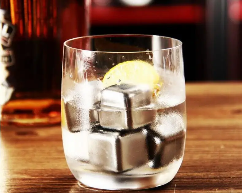 Stainless Steel 304 Bar Party Dinner Chilling Stone Metal Ice Cube