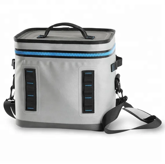 
Insulated Padded Freezable Wine Champagne Lunch Carrier Travel Cooler Tote Bag with Handle and Shoulder Strap 