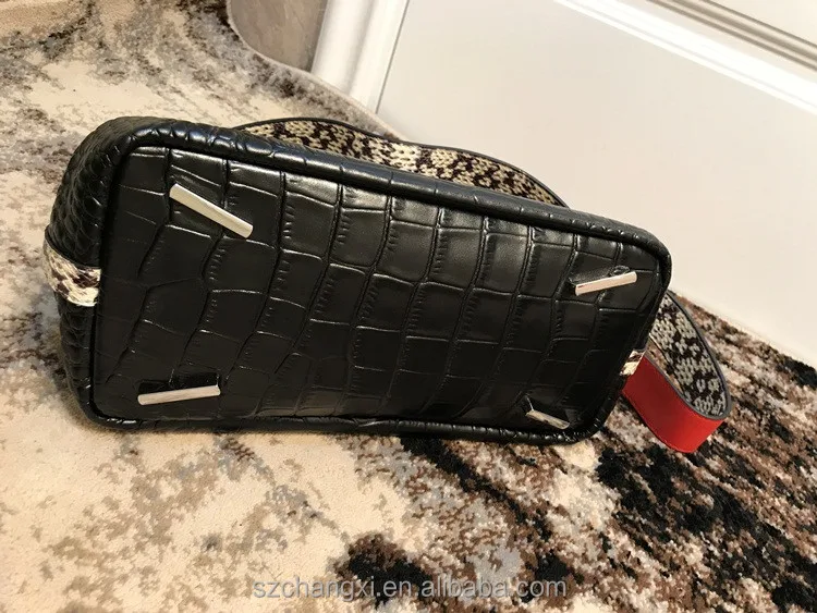 Newest Women Gender and Leather Material Crocodile Pattern Genuine Leather Ladies Handbags Shoulder Bag