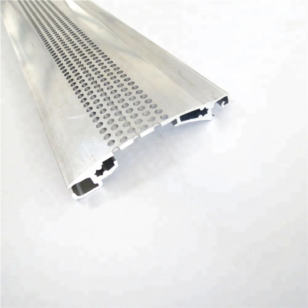 Custom punched perforated aluminum channel cover for glass curtain wall