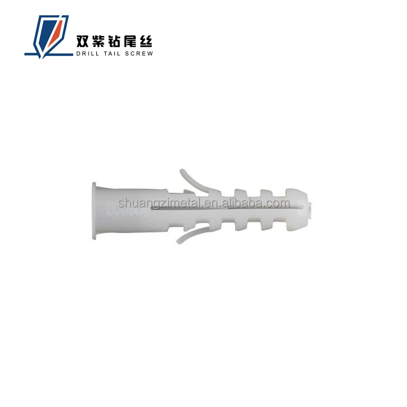 50pcs M6*30mm Small Yellow Plastic Expansion Plug Pipe Anchor Wall Plug Screw Nylon Expansion